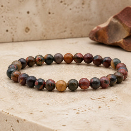 Bracelet Jaspe Polychrome 6 mm – Expression Vive