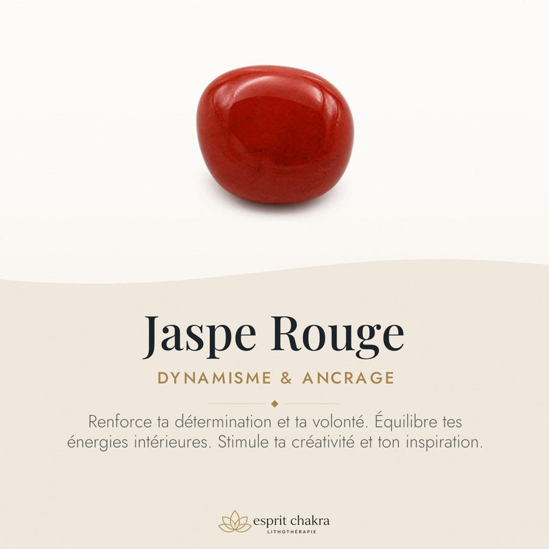 Bracelet Jaspe Rouge 4 mm – Ancrage de l’Action