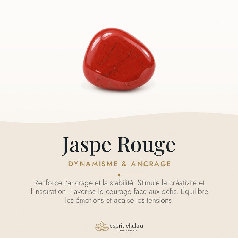 Bracelet Jaspe Rouge 6 mm – Calme Intérieur