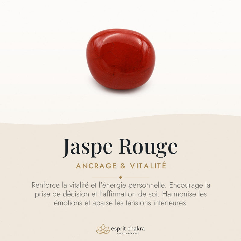 Bracelet Jaspe Rouge 8 mm – Sérénité Intérieure