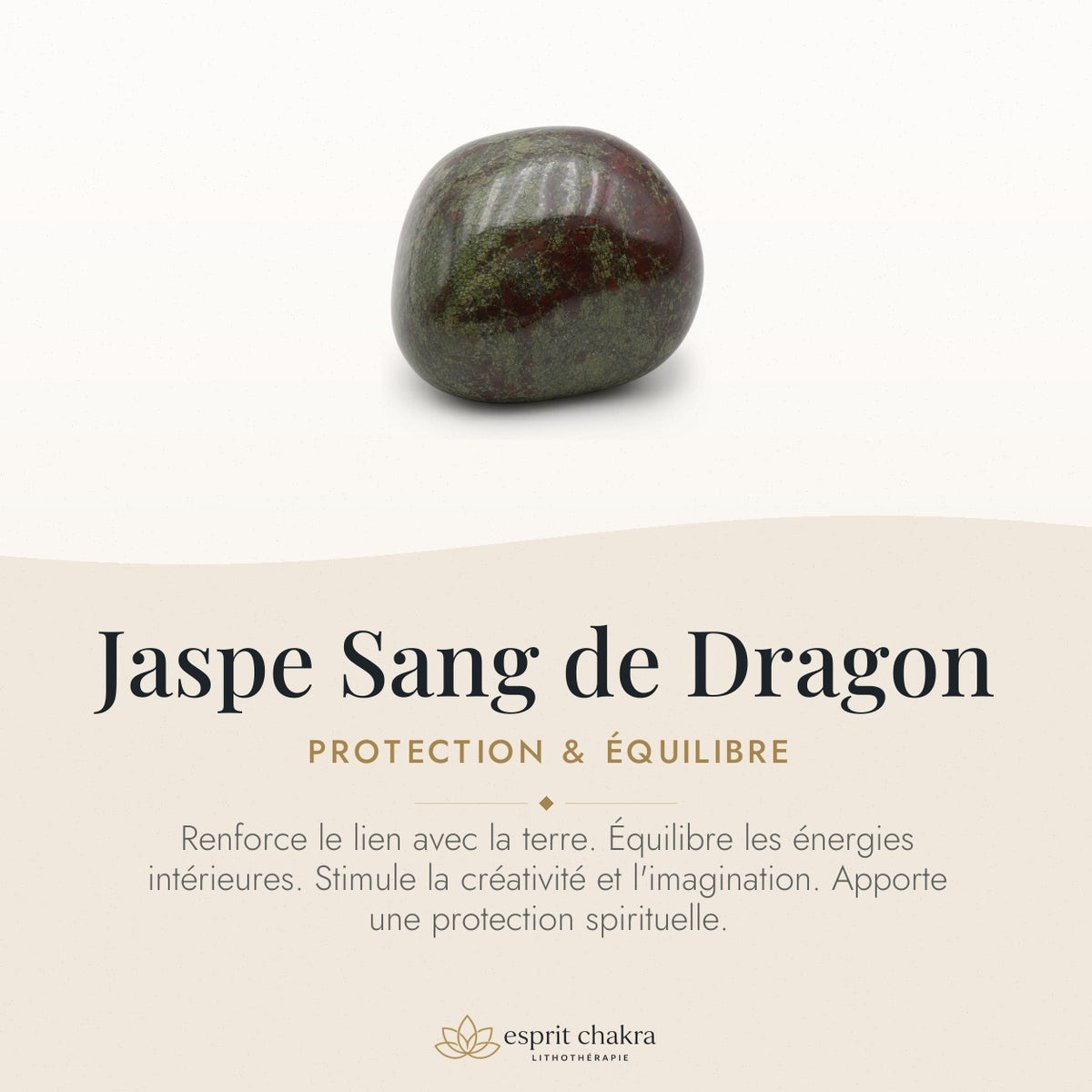 Bracelet Jaspe Sang de Dragon 8 mm – Force Intérieure — vertus de la pierre