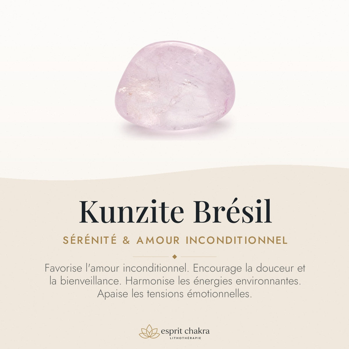 Bracelet Kunzite 10 mm – Cœur Doux — vertus de la pierre