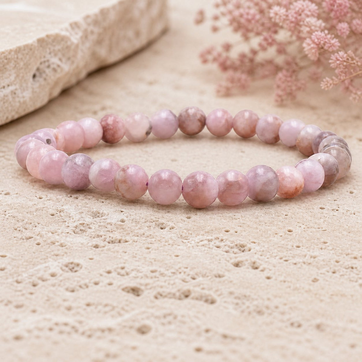 Bracelet Kunzite 6 mm – Amour Inconditionnel