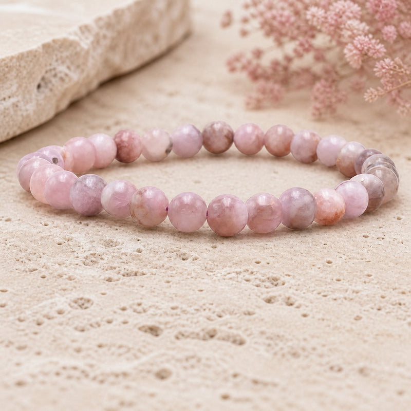 Bracelet Kunzite 6 mm – Amour Inconditionnel