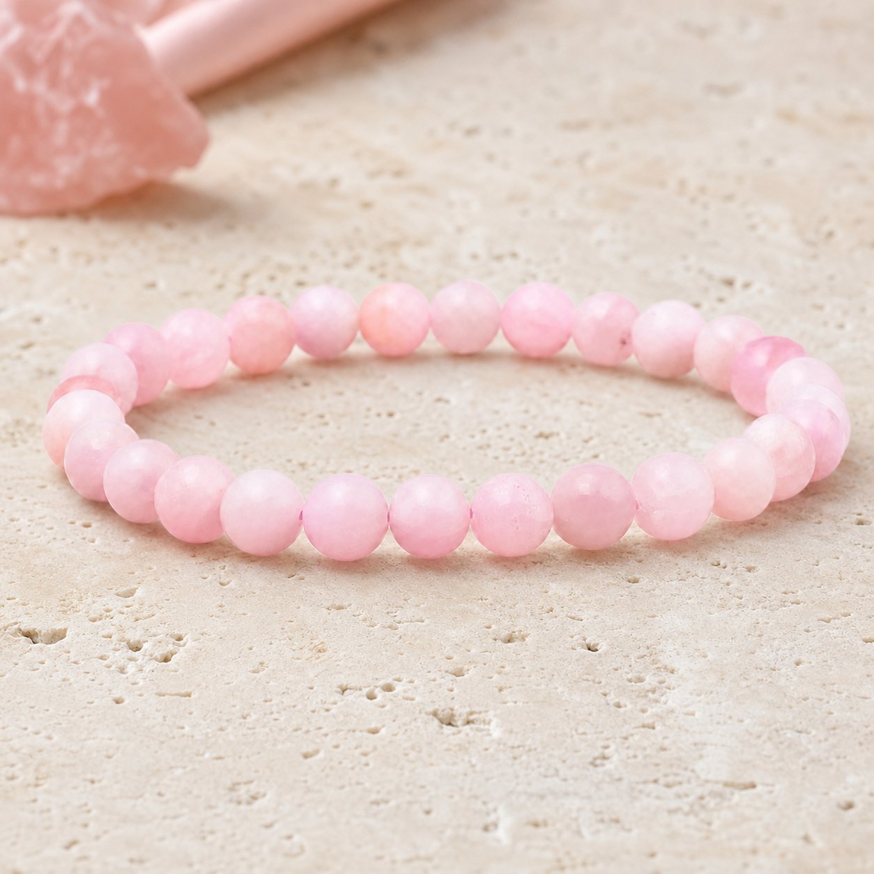 Bracelet Kunzite 6 mm – Tendre Apaisement