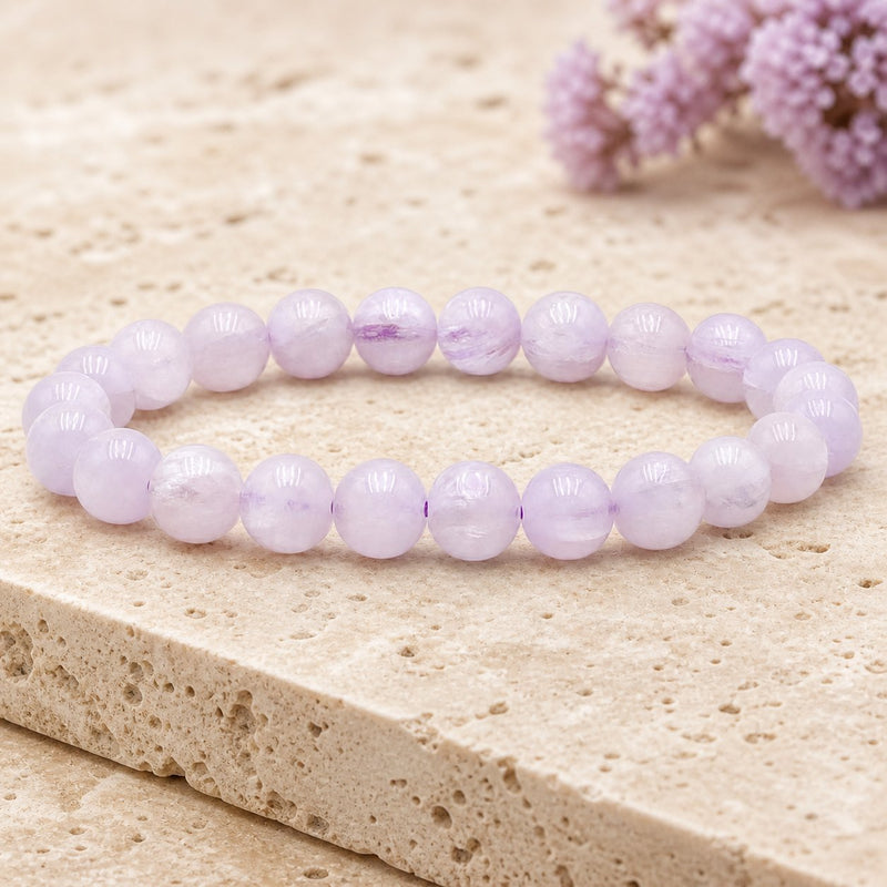 Bracelet Kunzite 8 mm – Clarté Intérieure