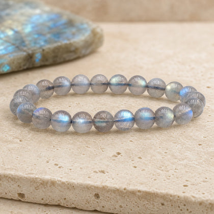 Bracelet Labradorite 8 mm – Lumière Simple