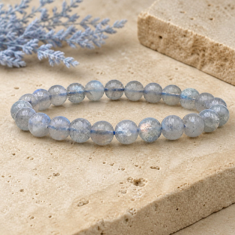 Bracelet Labradorite 8 mm – Printemps Intérieur