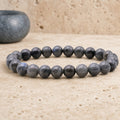 Bracelet Labradorite Noire 8 mm – Protection de la Nuit