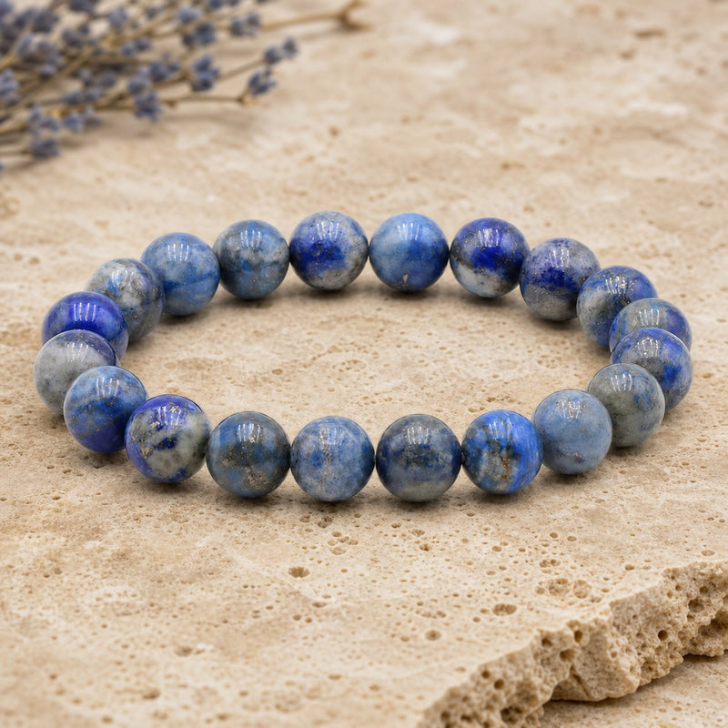 Bracelet Lapis Lazuli 10 mm – Sagesse des Échanges