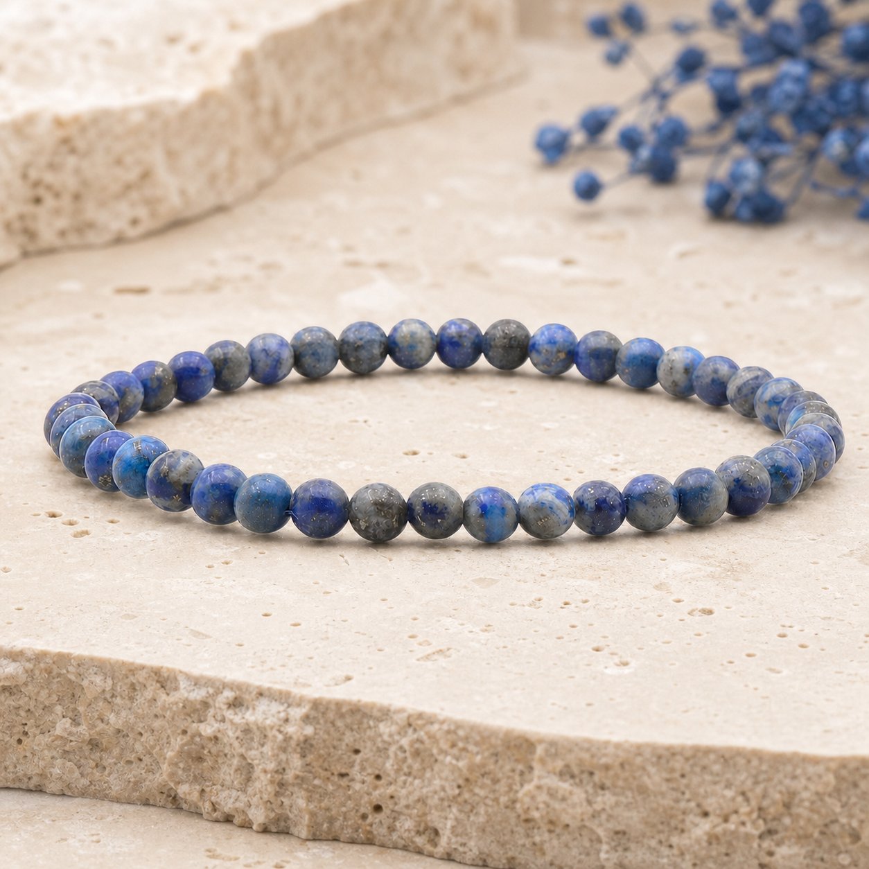 Bracelet Lapis Lazuli 4 mm – Lumière du Soir