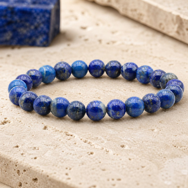 Bracelet Lapis Lazuli 8 mm – Éclat Doux