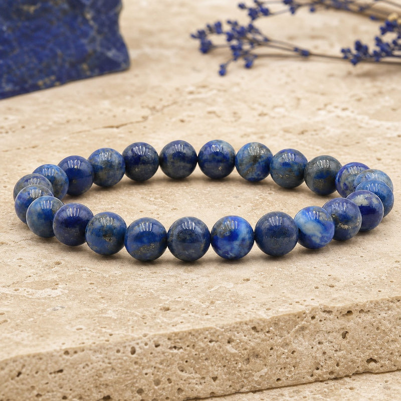 Bracelet Lapis Lazuli 8 mm – Éclat Léger