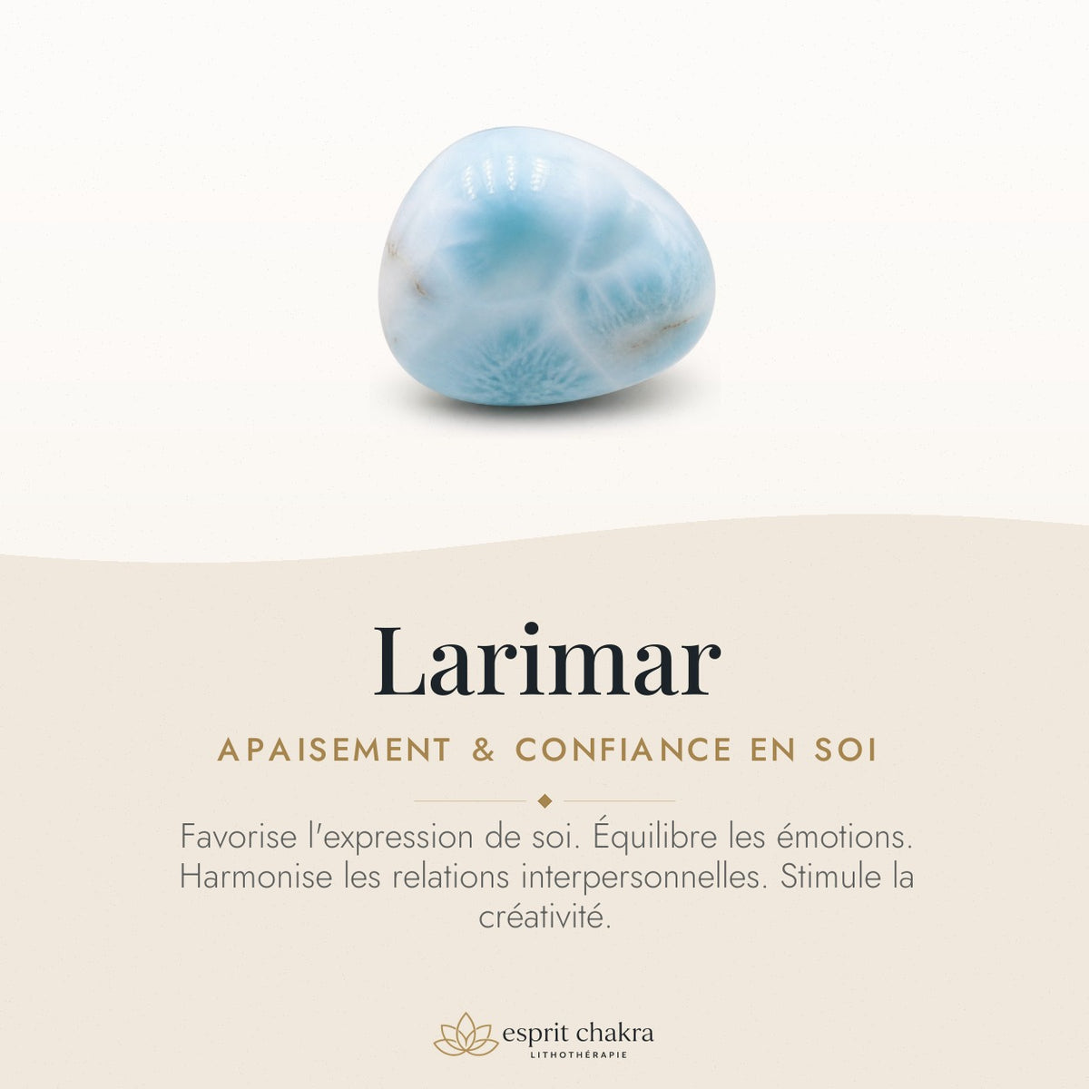 Bracelet Larimar 10 mm – Confiance Douce — vertus de la pierre