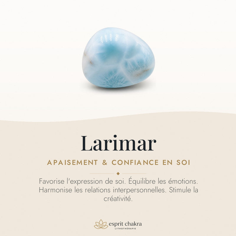 Bracelet Larimar 10 mm – Confiance Douce