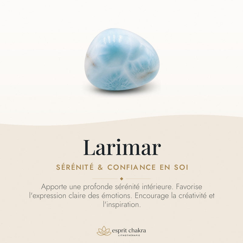 Bracelet Larimar 10 mm – Sérénité Marine