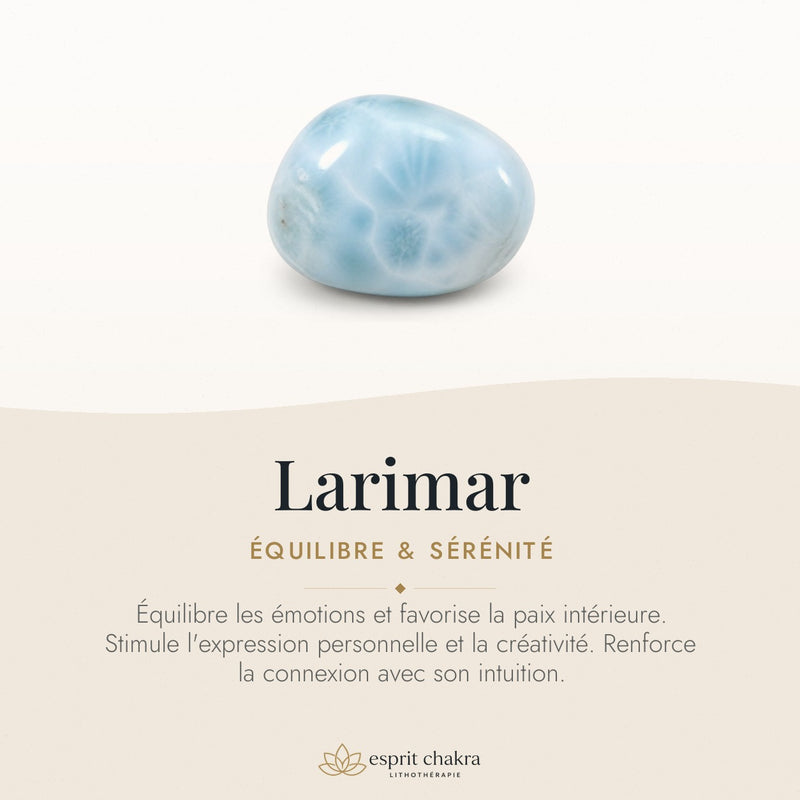 Bracelet Larimar 6 mm – Reflet Doux