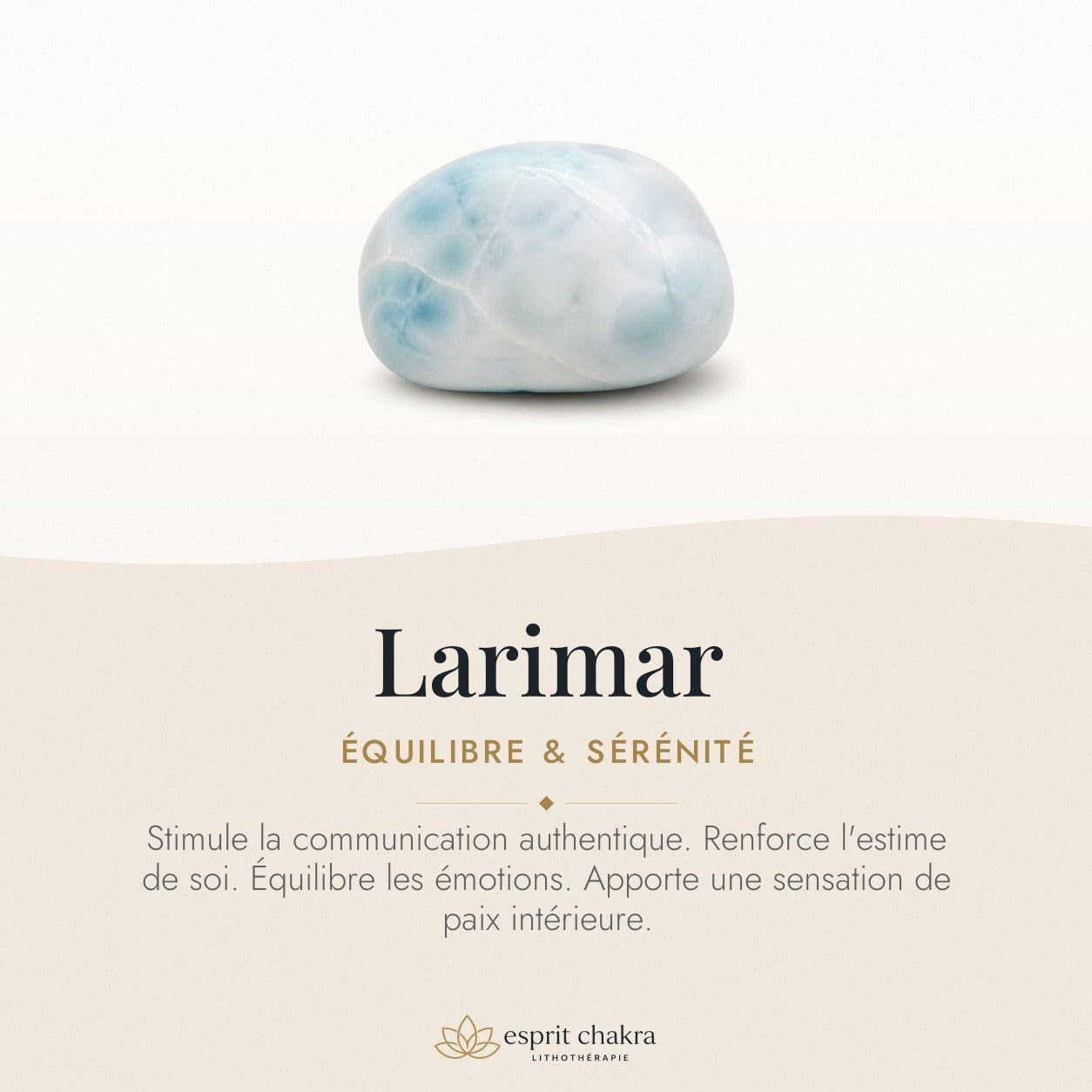 Bracelet Larimar 6 mm – Souffle Serein — vertus de la pierre