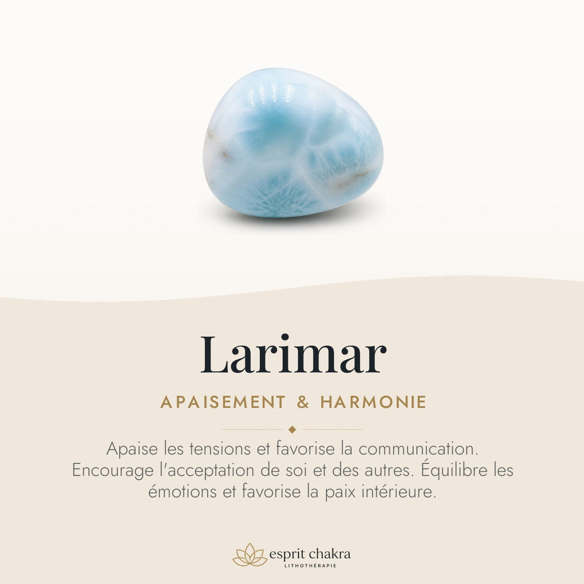 Bracelet Larimar 8 mm – Lueur Douce — vertus de la pierre