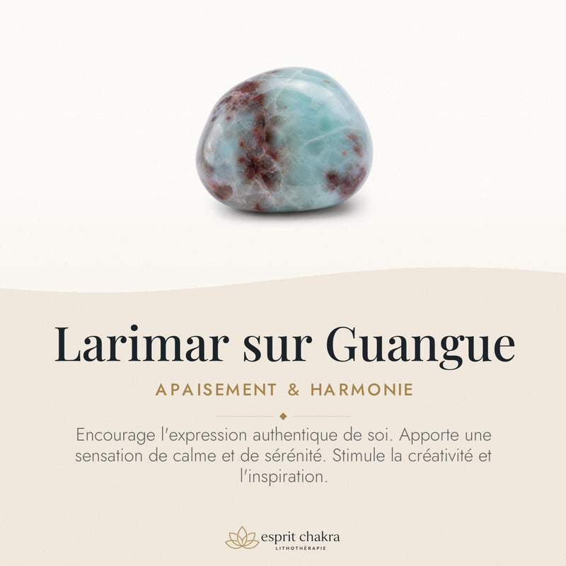 Bracelet Larimar 8 mm – Lueur Paisible
