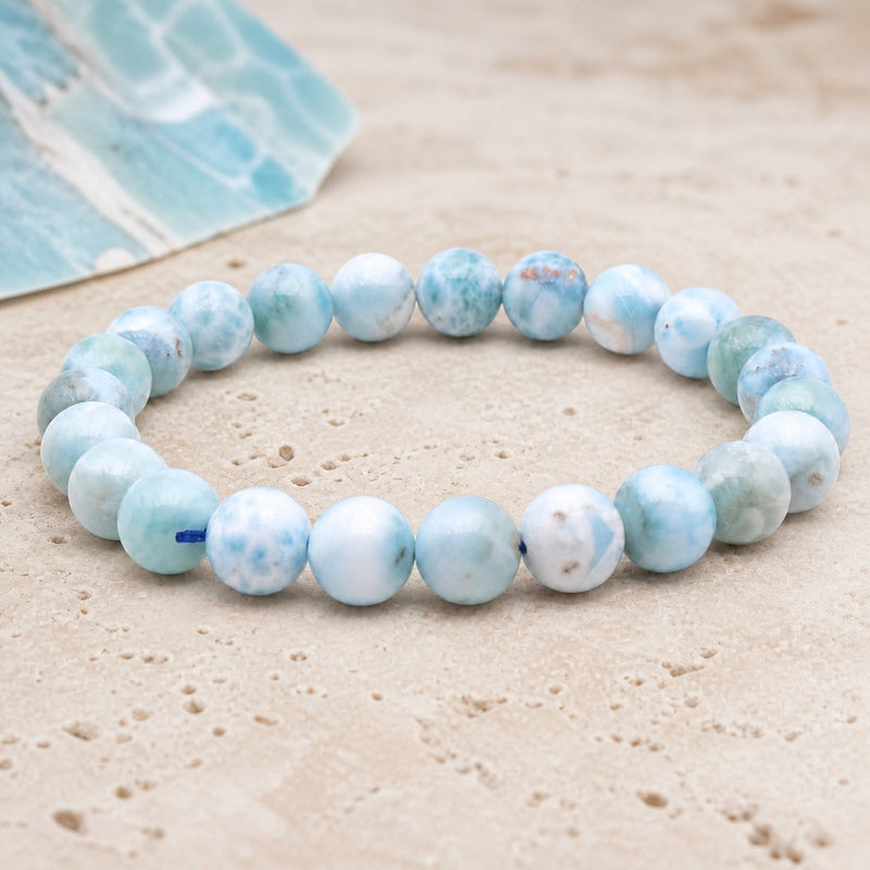 Bracelet Larimar 8 mm – Reflet Serein