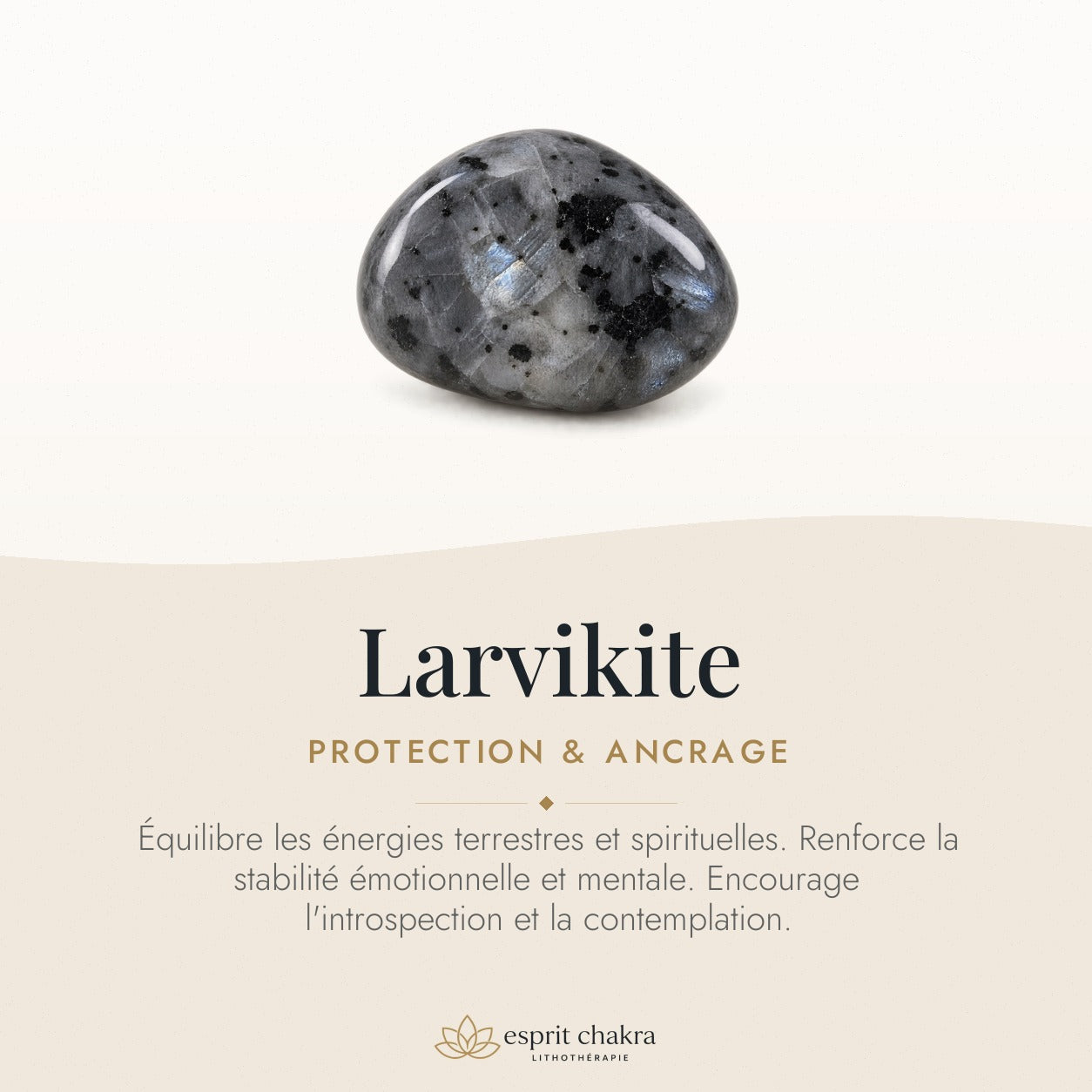 Bracelet Larvikite 6 mm – Protection — vertus de la pierre