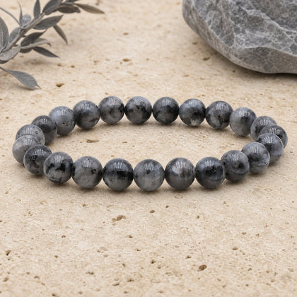 Bracelet Larvikite 8 mm – Calme de la Tempête