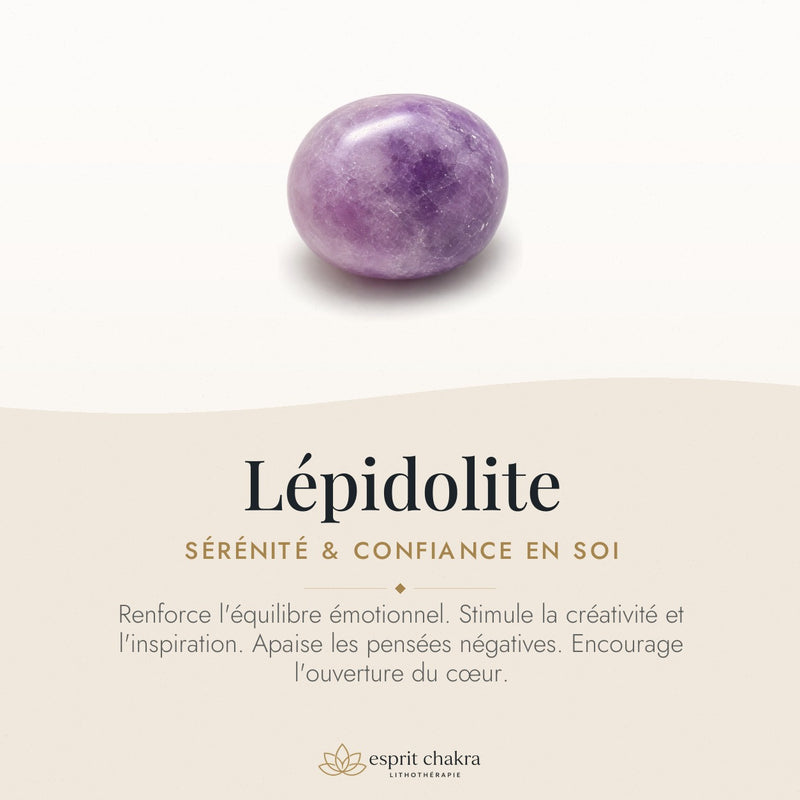 Bracelet Lépidolite 10 mm – Paix Retrouvée