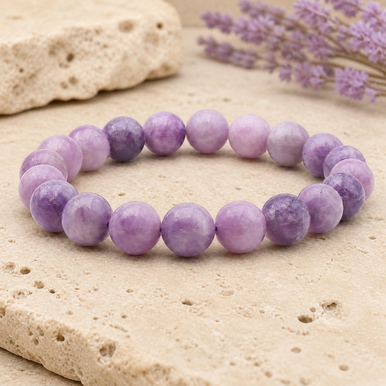 Bracelet Lépidolite 10 mm – Paix Retrouvée
