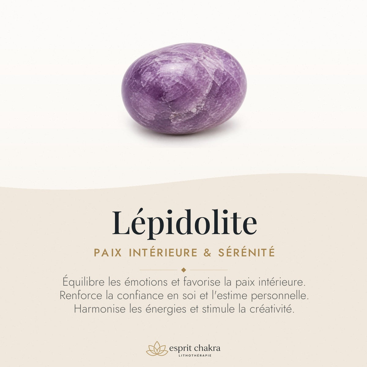 Bracelet Lépidolite 6 mm – Paix de l’Âme — vertus de la pierre