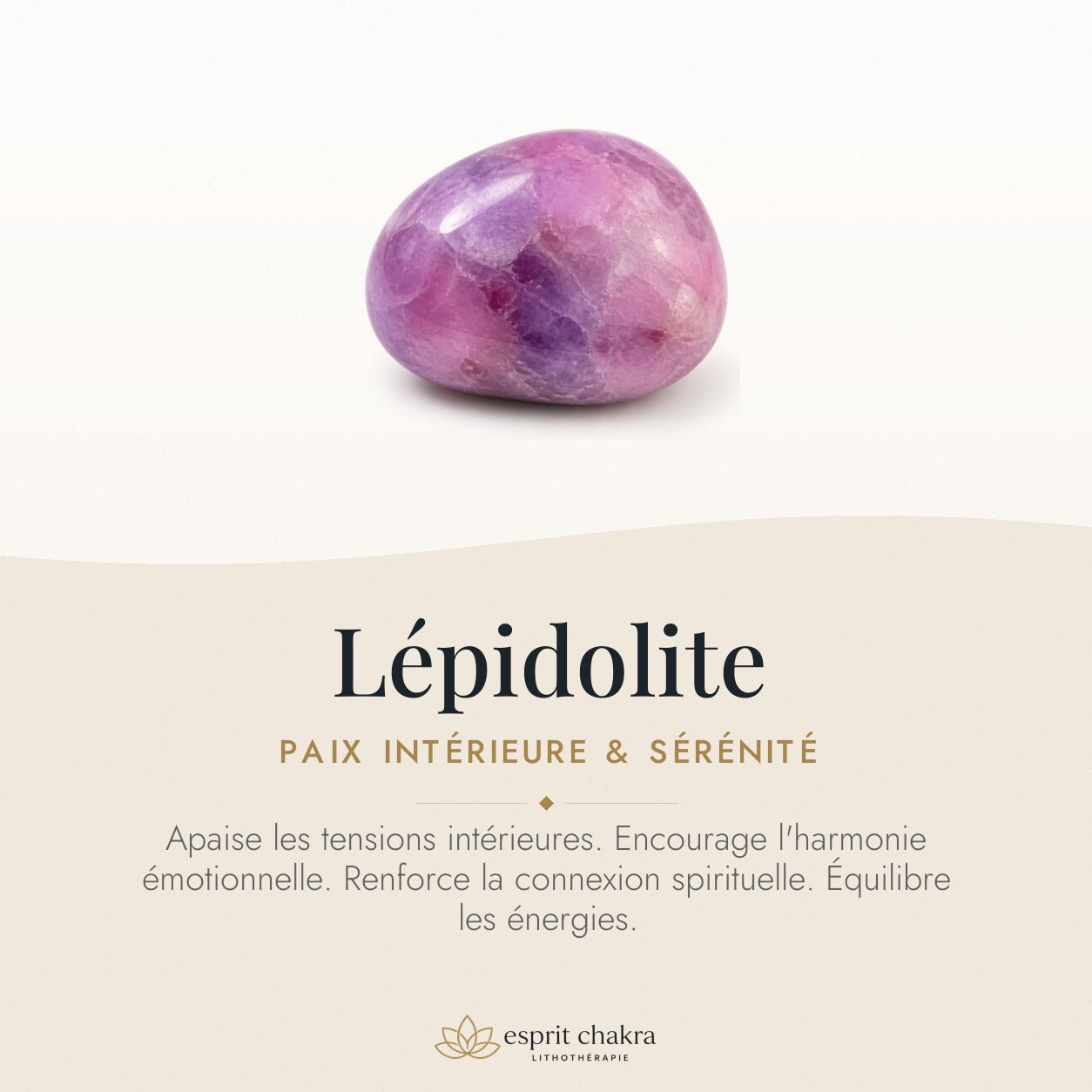 Bracelet Lépidolite 6 mm – Sérénité du Changement — vertus de la pierre