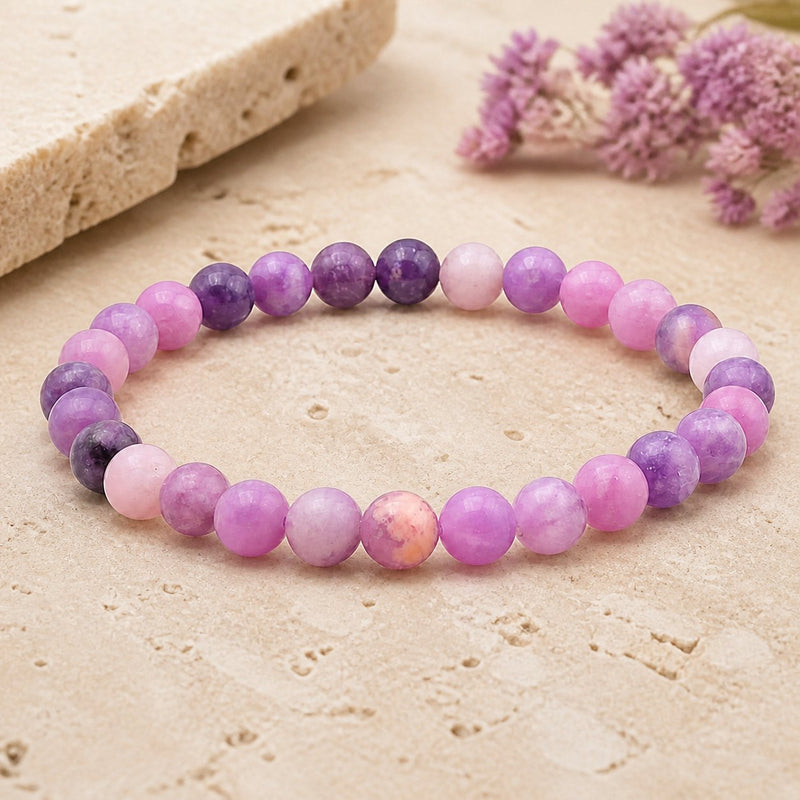 Bracelet Lépidolite 6 mm – Sérénité du Changement