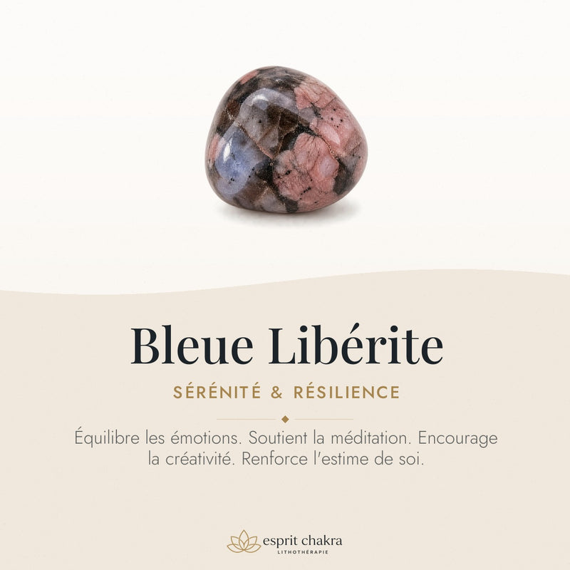 Bracelet Libérite Bleue 6 mm – Résilience Sereine