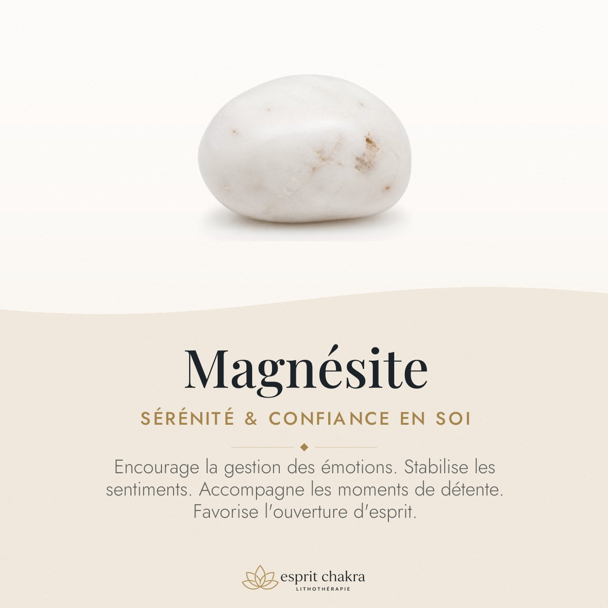 Bracelet Magnésite 6 mm – Harmonie du Calme — vertus de la pierre