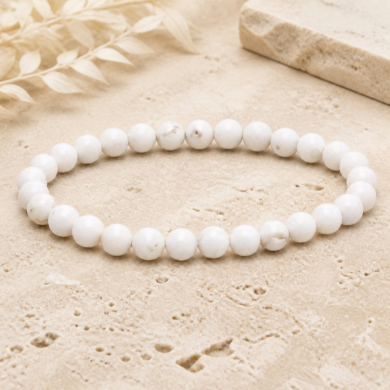 Bracelet Magnésite 6 mm – Harmonie du Calme