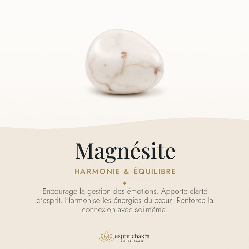 Bracelet Magnésite 8 mm – Lueur du Soir