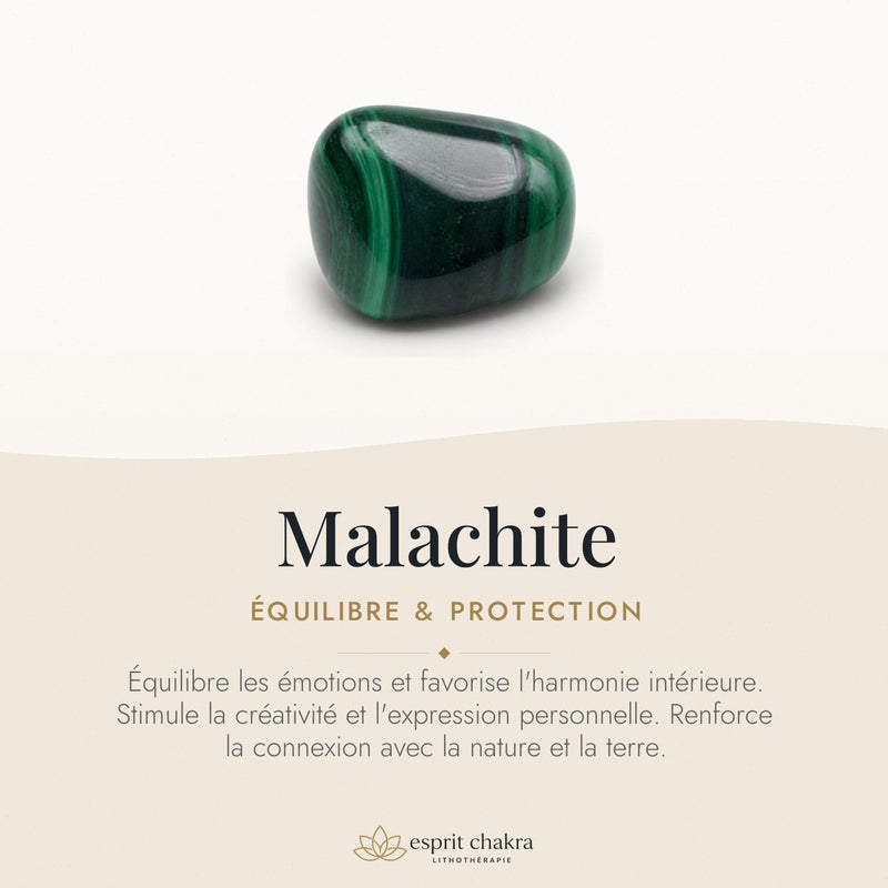 Bracelet Malachite 10 mm – Transformation Confiante