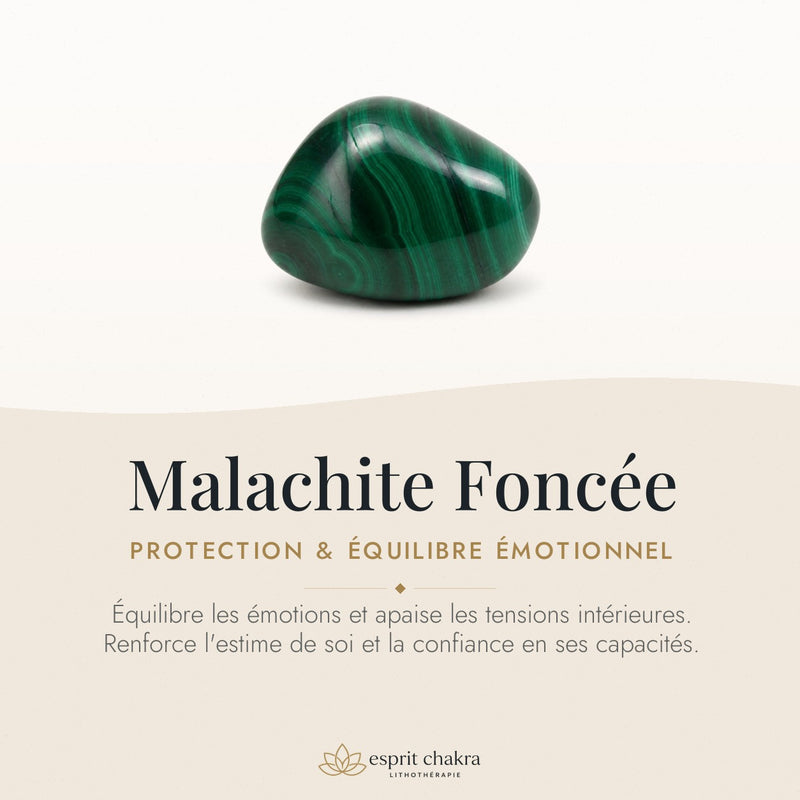 Bracelet Malachite 6 mm – Étoile Douce