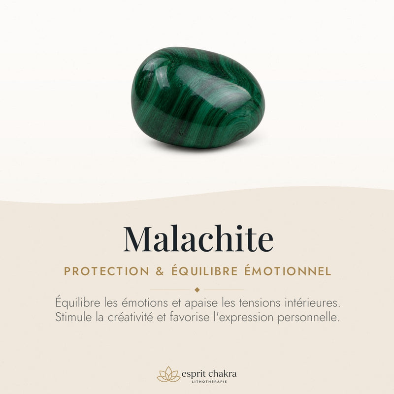 Bracelet Malachite 6 mm – Halo Doux