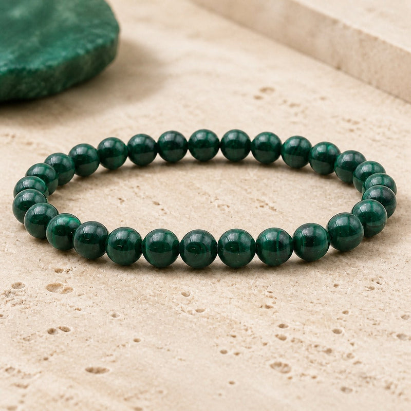 Bracelet Malachite 6 mm – Halo Doux