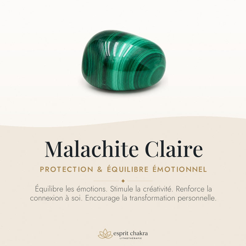 Bracelet Malachite 6 mm – Rayon Doux