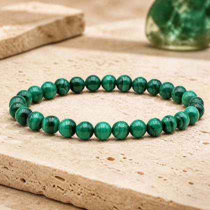 Bracelet Malachite 6 mm – Rayon Doux
