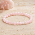 Bracelet Morganite 6 mm – Tendresse Quotidienne