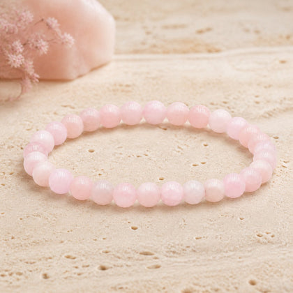Bracelet Morganite 6 mm – Tendresse Quotidienne