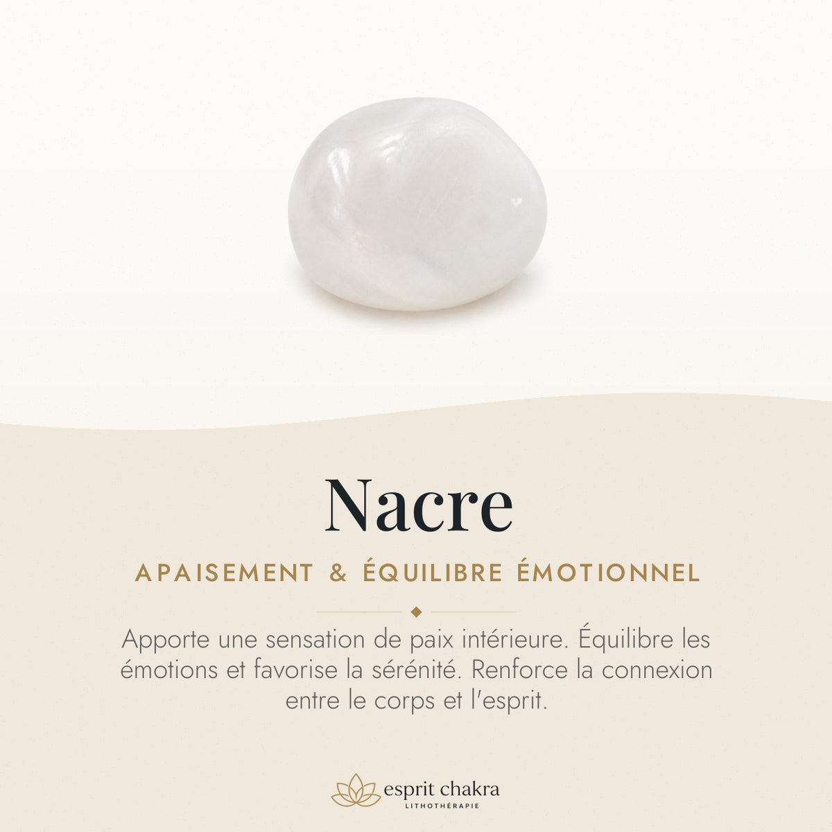 Bracelet Nacre 6 mm – Présence Tendre — vertus de la pierre
