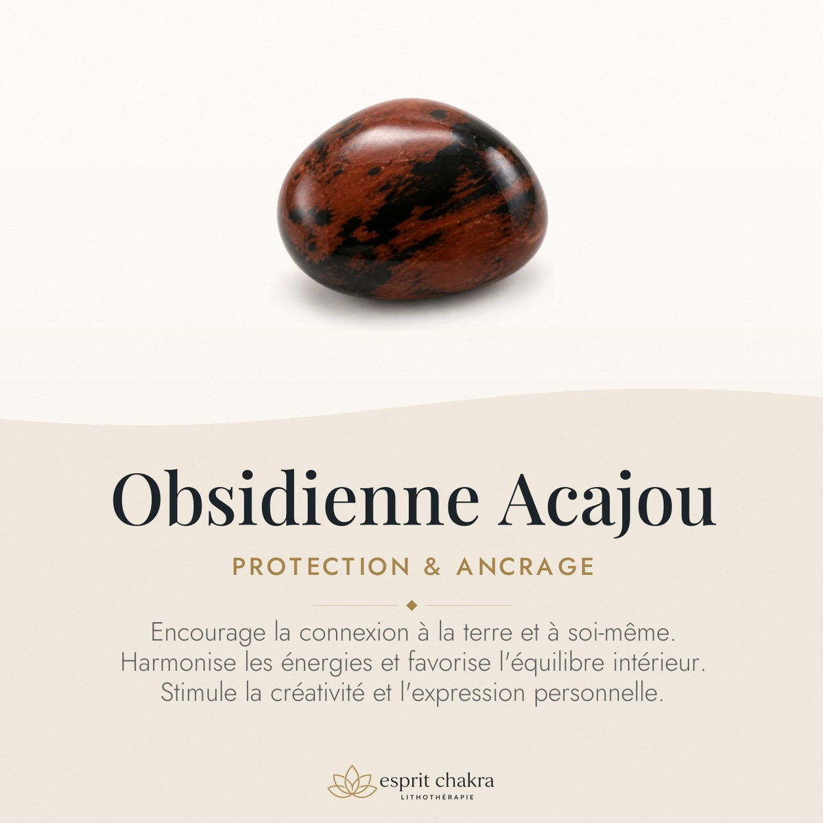 Bracelet Obsidienne Acajou 6 mm – Force Ancrée — vertus de la pierre