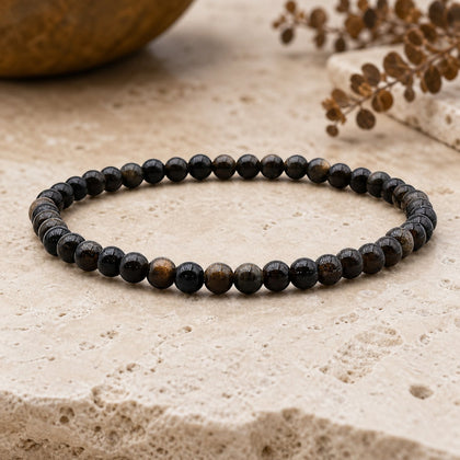 Bracelet Obsidienne Dorée 4 mm – Regard Lucide