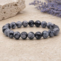 Bracelet Obsidienne Flocon de Neige 8 mm – Chaleur Simple