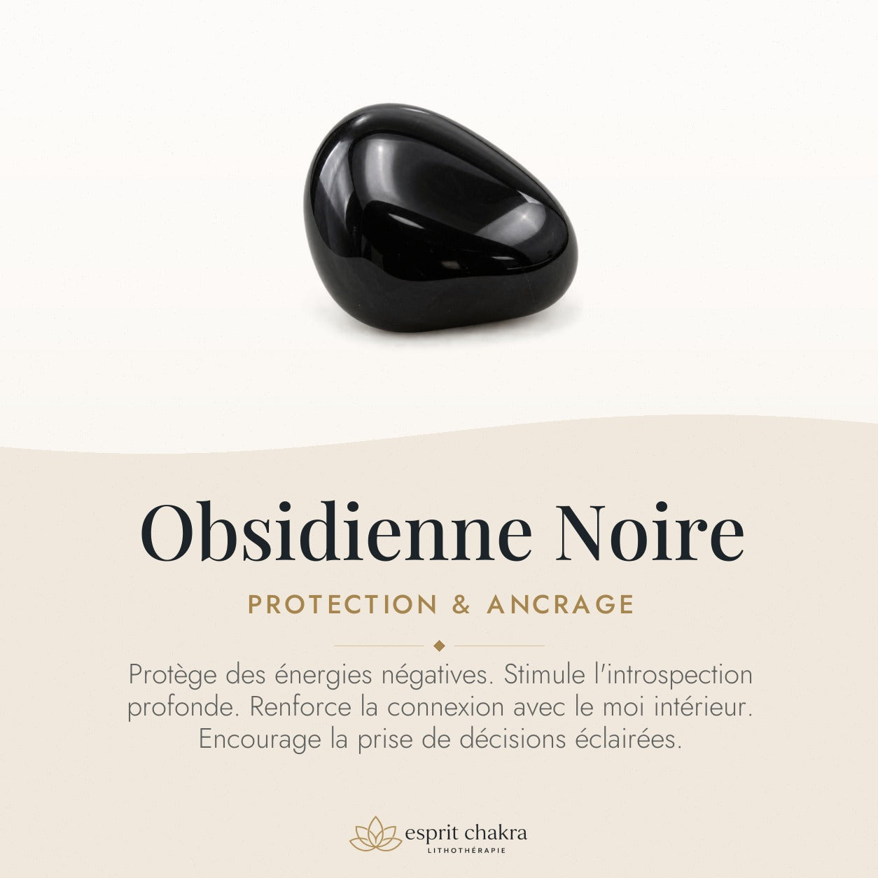Bracelet Obsidienne Noire 6 mm – Source Claire — vertus de la pierre