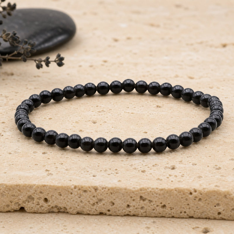 Bracelet Obsidienne Œil Céleste 4 mm – Protection Invisible